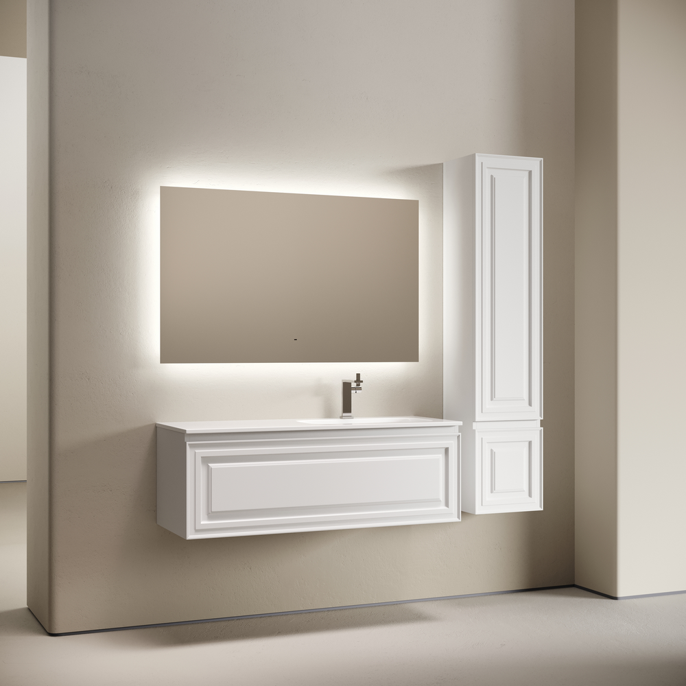 VR120LW Ceramica Nova Тумба подвесная SANCOS Very левая 1195х445х406, c одним  ящиком оснащенным доводчиками, Bianco , арт.VR120LW
