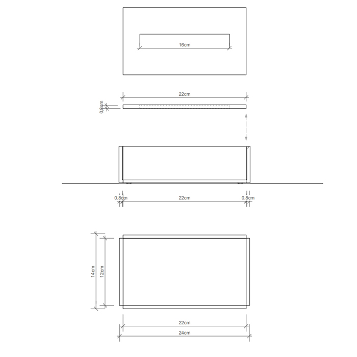 Decor Walther Sky KB Диспенсер для салфеток 14x24x7.5см, акрил, настольный, цвет: прозрачный 981700