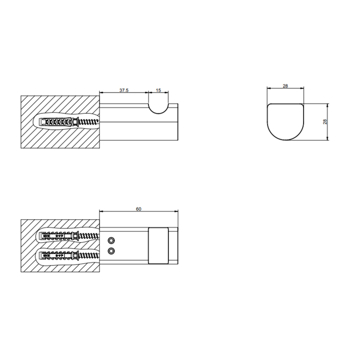 Gessi Rilievo Крючок одинарный, подвесной, цвет: хром 59521#031
