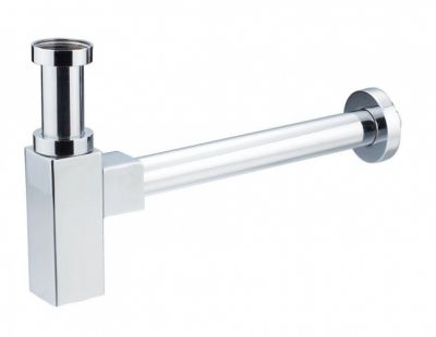 AQG, квадратный сифон СUADRADO 1”1/4 из латуни, цвет хром