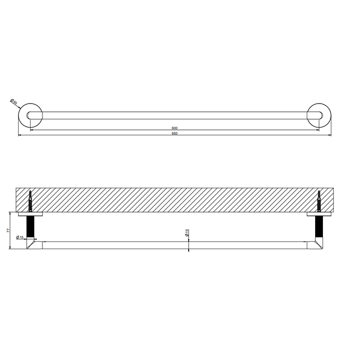 Gessi Ingranaggio Полотенцедержатель 60 см, цвет: хром 63903#031