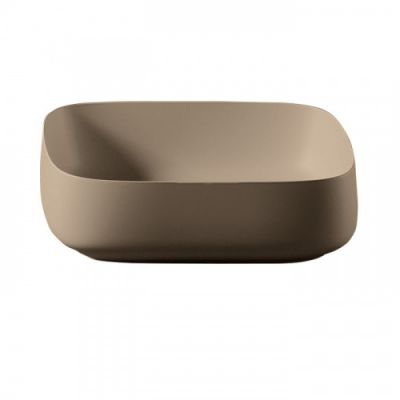 Artceram Cognac Раковина 55x35 см, без отв., накладная Quadro, цвет: tortora