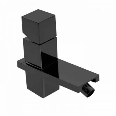 Bossini Cube Смеситель для биде на 1 отв., с заглушкой 11/4, цвет: черный матовый Z004401.073