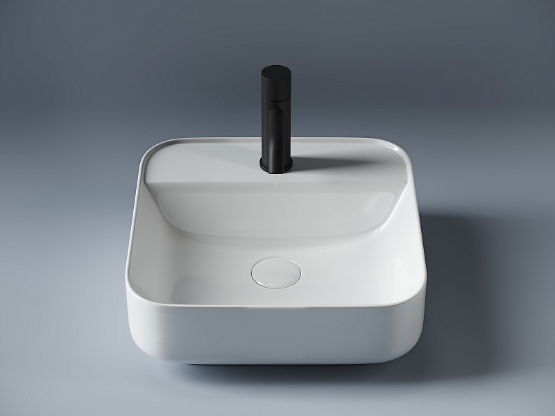 Умывальник чаша накладная прямоугольная Ceramica Nova Element 390*390