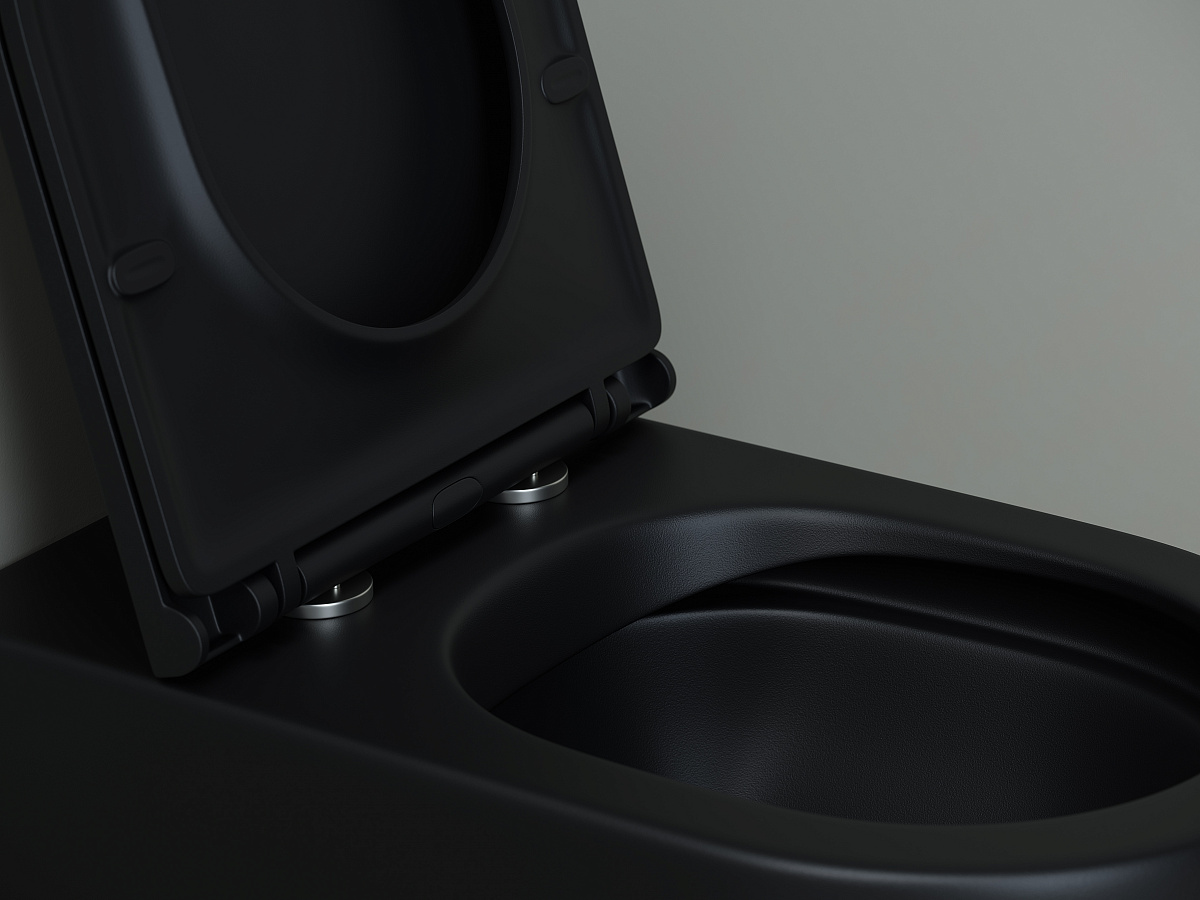 Напольный приставной унитаз Metropol Rimless CN4004MB