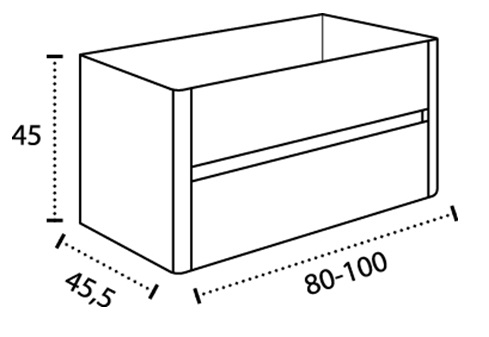 Мебель для ванной 80x45 IBX 2003 ASUNT080 blanco