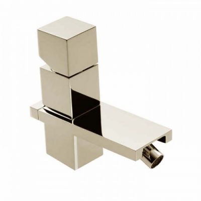Bossini Cube Смеситель для биде на 1 отв., с заглушкой 11/4, цвет: никель шлифованный Z004401.094