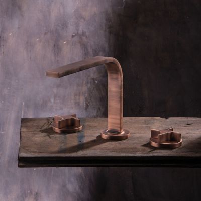 Gattoni GAS Смеситель для раковины на 3 отв., в комплекте цвет: Matt old copper GS111/32VC