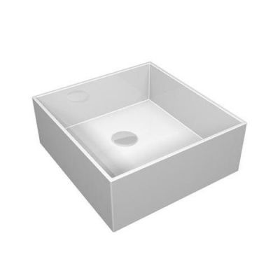 GSG BOX Раковина накладная 33x33 белая матовая BXLA33001