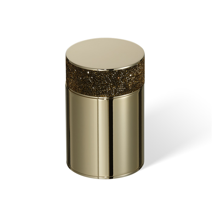 Decor Walther Rocks BMD1 Баночка универсальная 6.5x9.8см, с кристаллами Swarovski, настольная, цвет: золото 933720
