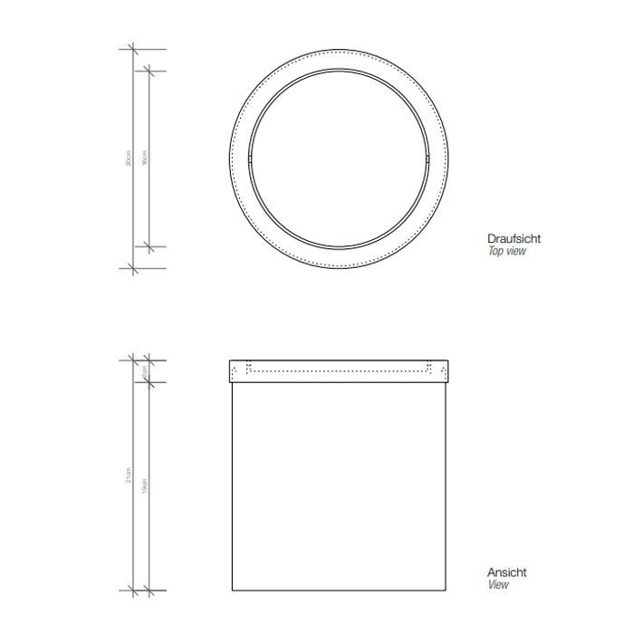 Decor Walther DW 125 Корзина для бумаги 20xh21см, с крышкой, напольная, цвет: белый матовый 608050