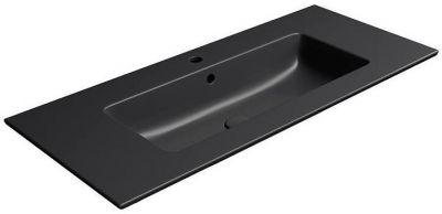 8886126 GSI Pura Раковина подвесная 102×46 см, цвет черный матовый Ardesia