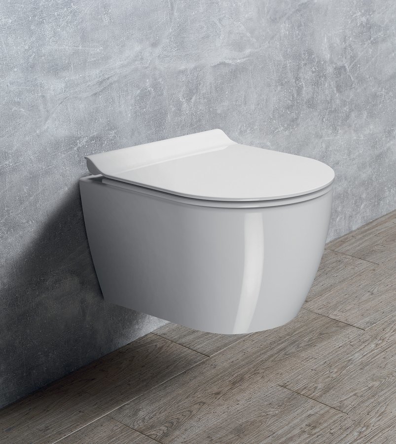 8802FR211 Унитаз подвесной 46 см безободковый, Swirlflush GSI Pura, белый