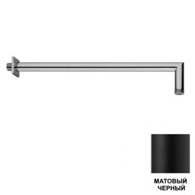 BD020B05Q AquaElite настенный кронштейн для верхнего душа из латуни, 450 мм, 1/2", чёрный матовый
