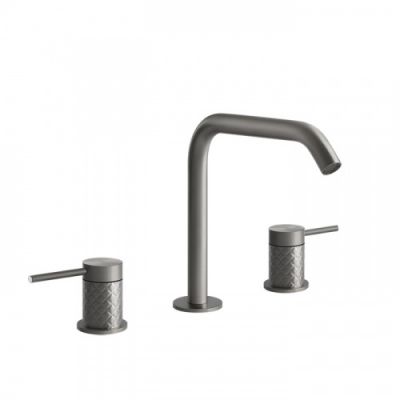 Gessi Intreccio Смеситель для раковины на 3 отверстия, без донного клапана, цвет: шлифованная сталь 54112#239