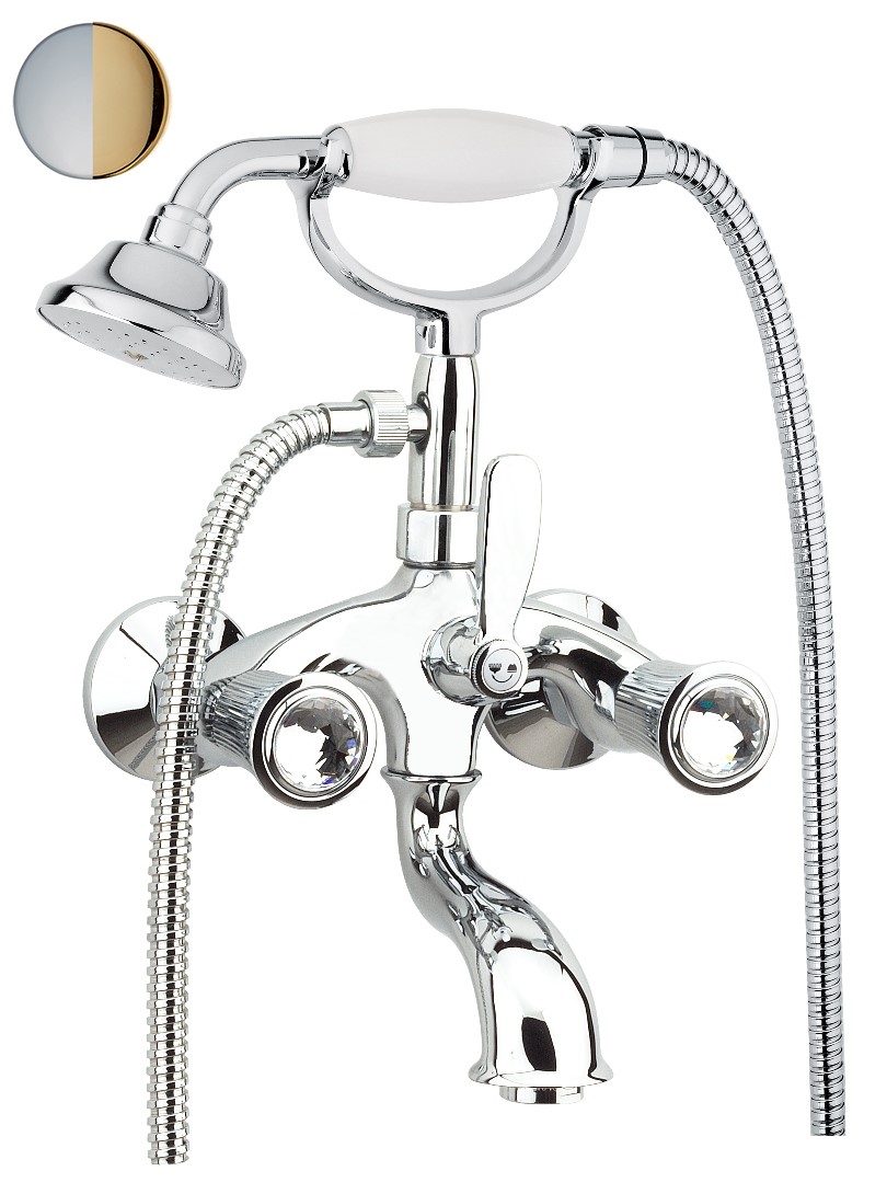 Смеситель для ванны Fiore VENERE SKY (SWAROVSKI®) 13CO0600, хром/золото