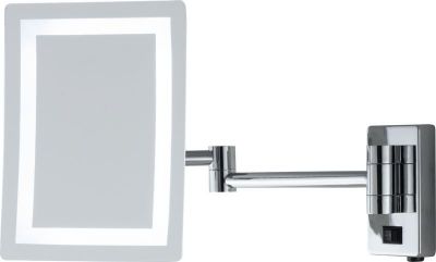 Sanibano, настенное прямоугольн. зеркало (3x) с LED подсветкой (с проводом и вилкой), цвет хром H90000/WITHLED
