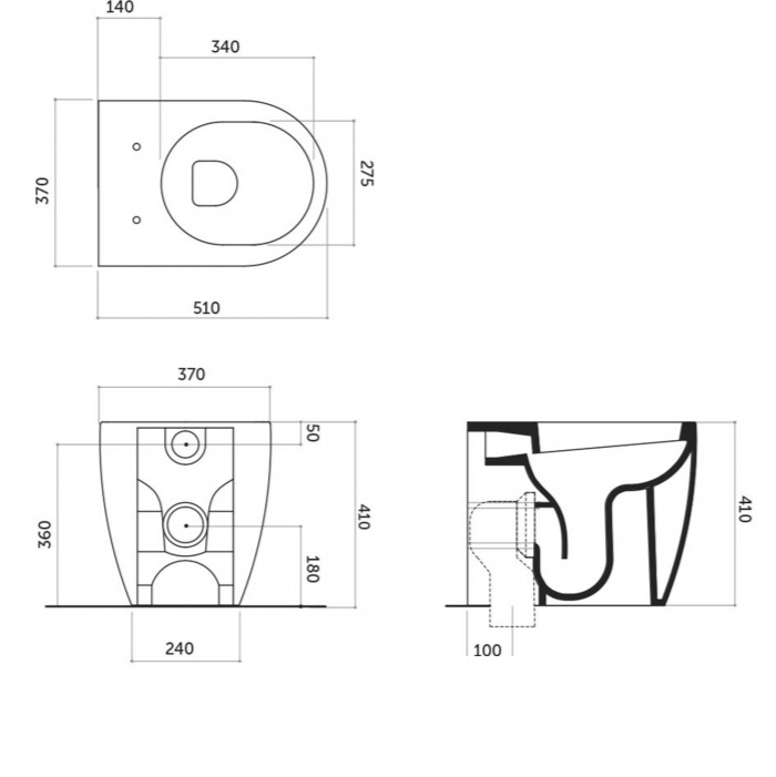 Disegno Ceramica Skip Унитаз приставной безободковый SK00100001