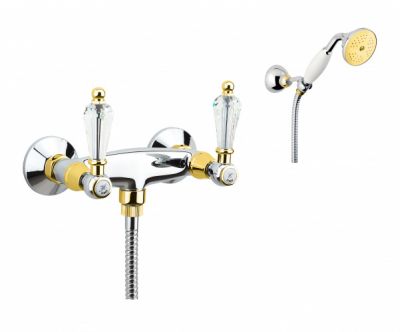 Смеситель для душа Fiore GIOIELLI (SWAROVSKI®) 08CO0602, хром/золото