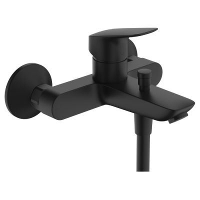 71400670 Hansgrohe Logis Смеситель для ванны, настенный, цвет: черный матовый