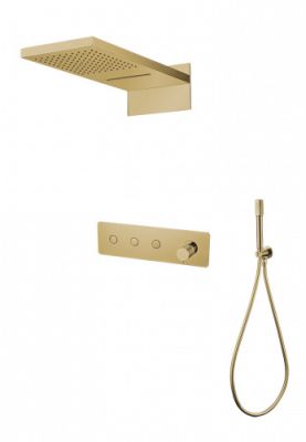 Душевая система скрытого монтажа Boheme FUSION 130-G золото