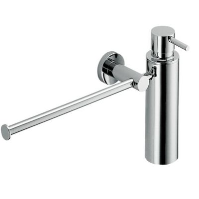W4975.CR Colombo Plus Полотенцедержатель с дозатором для жидкого мыла, подвесной, цвет: хром