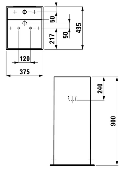 Раковина напольная 38x44 Laufen Kartell 8.1133.1.000.111.1