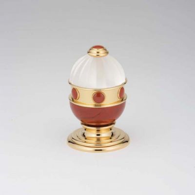 THG Cheverny Jaspe rouge Вентиль смесителя для раковины, вставки красная яшма, цвет: полированное золото A1U-F01-35