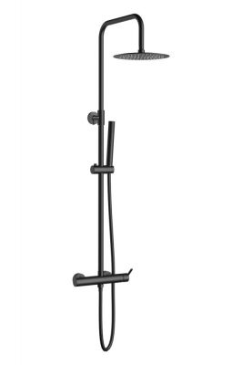 21URR25URD05 AQG Urban, душевая колонна регулируемая по высоте 95-150 см, cо смесителем, цвет черный матовый