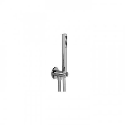 Fantini AL/23 Душевой набор: вывод воды на 1/2”, шланг 150 см, ручная лейка FIT, держатель для лейки, цвет: хром 81 02 8062