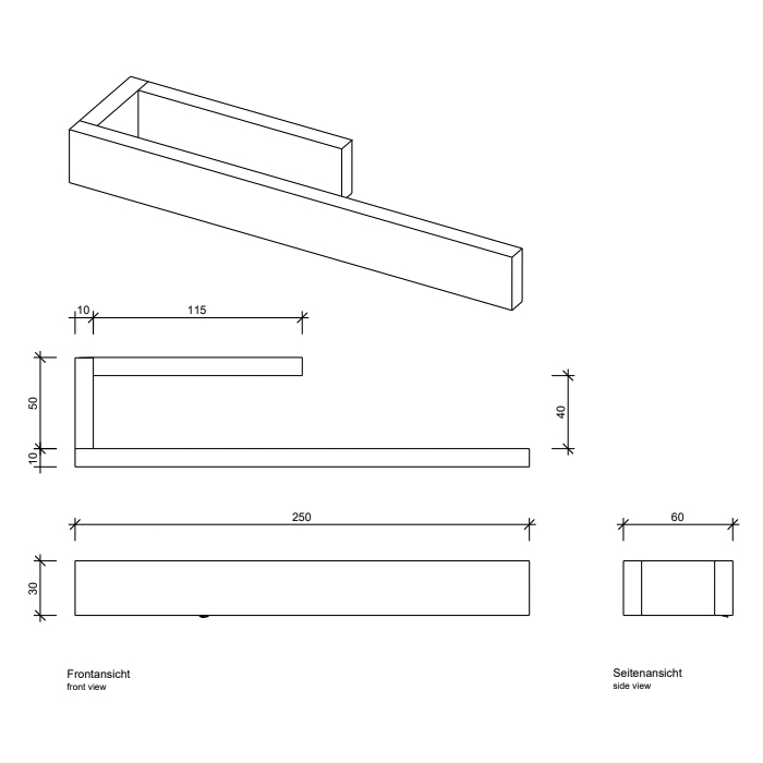 Decor Walther Contract Полотенцедержатель - кольцо 21см., цвет: хром 651200