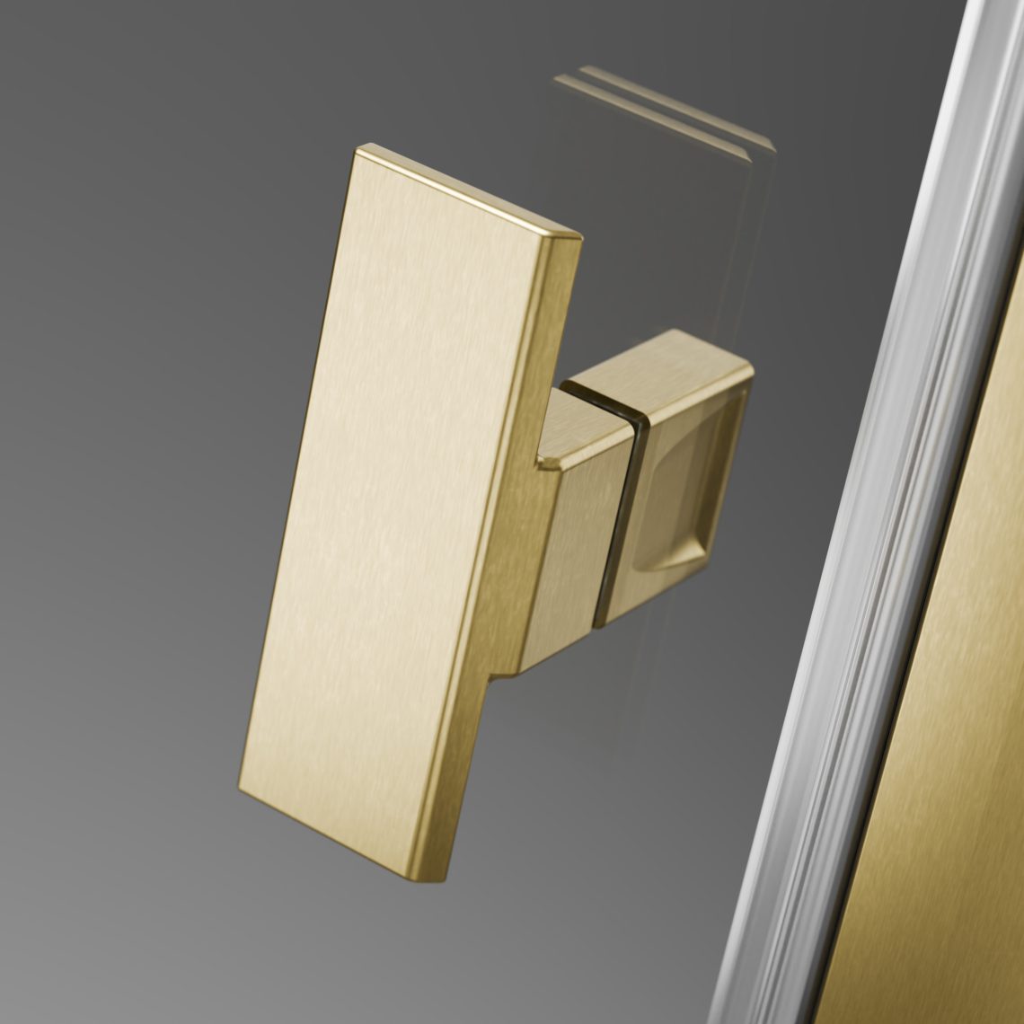 Душевая дверь 128-201 см. двойная распашная Radaway NES BRUSHED GOLD DWD II