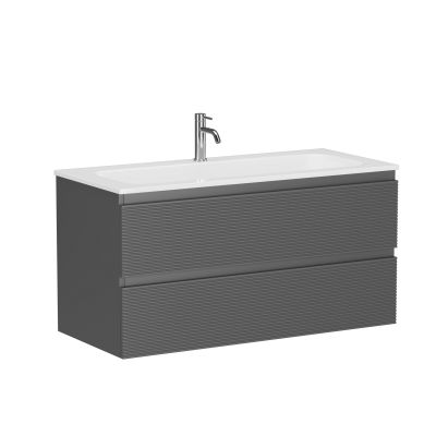 FL100GS Ceramica Nova Тумба подвесная SANCOS Folk 995х445х500, Grey soft