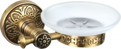 Sanibano Nilo, настенная стеклянная мыльница, цвет золото H6600/15GOLD