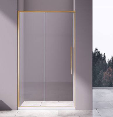 Душевая дверь в нишу 120 см. Vincea Slim-N VDS-4SN120CLG профиль брашированное золото