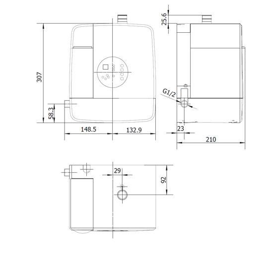 Сушилка для рук с краном и дозатором мыла 3 в 1 Concept 3 01902.N