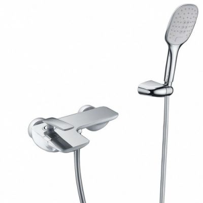 Смеситель для ванны с душем Timo Helmi 4014/00-16Y хром-белый