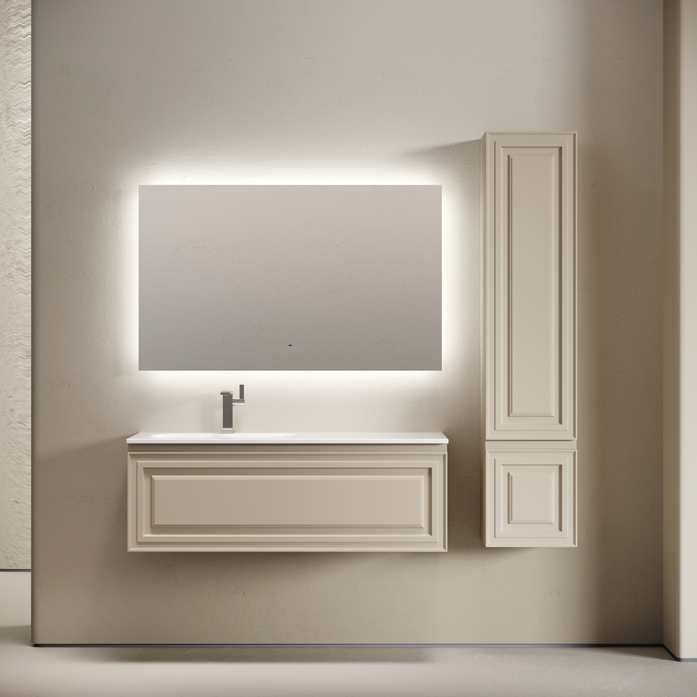 VR120LCE Ceramica Nova Тумба подвесная SANCOS Very  левая 1195х445х406, c одним  ящиком оснащенным доводчиками, Beige Soft , арт.VR120LCE