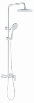 Стойка для душа со смесителем Boheme SPECTRE Matt White 458-MW