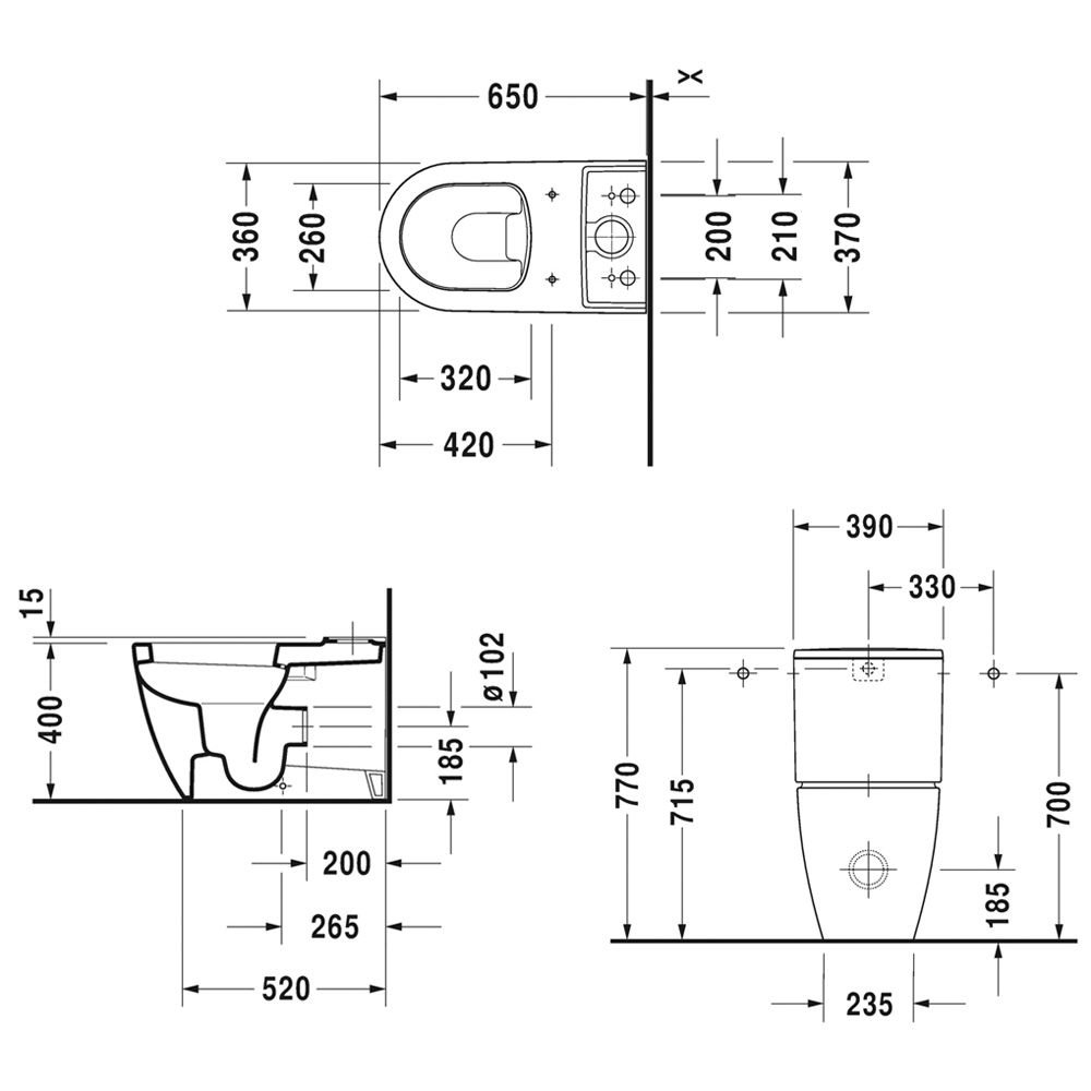 Унитаз Duravit ME by Starck 2170090000