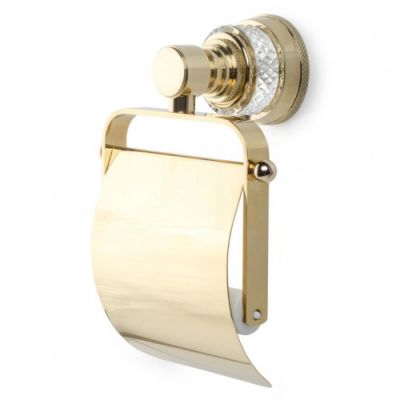 Держатель туалетной бумаги с крышкой AURA Gold 10241-G