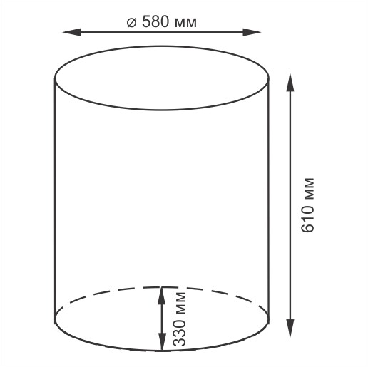 Dill WB-610-L Плетеная корзина для белья Размеры (Ш/В/Г): 580х330х580 см