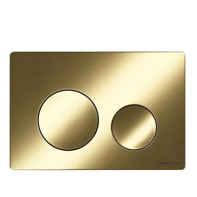 CN12-001BG Ceramica Nova Кнопка смыва Balance, клавиши Circle, цвет брашированное золото