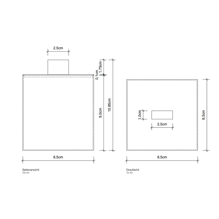 Decor Walther DW 3650 Бокс универсальный 8.5x8.5x11см, с крышкой, настольный, цвет: золото 845220