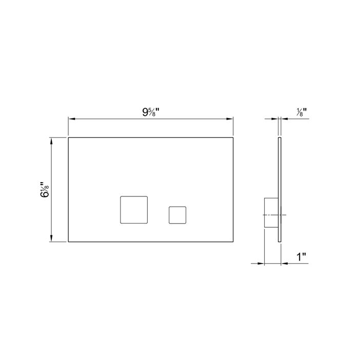 Fantini Кнопка смыва с 2 квадратными клавишами, подходит для GEBERIT SIGMA8, SIGMA12, цвет: Matt Copper PVD 91 P9 8403