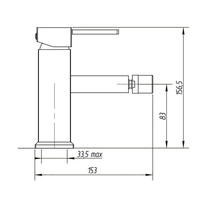 KVANT Смеситель д/биде моноком. ML.KVT-2723.CR