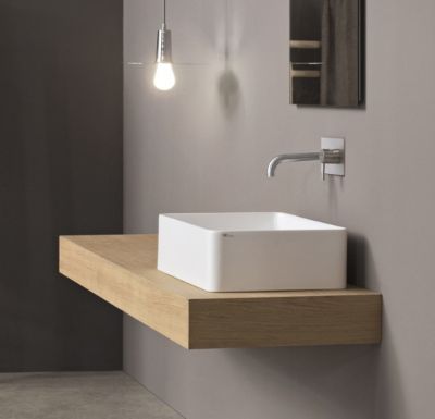 001 217 003 NIC Design раковина 400х400, накладная, цвет Bianco Matt