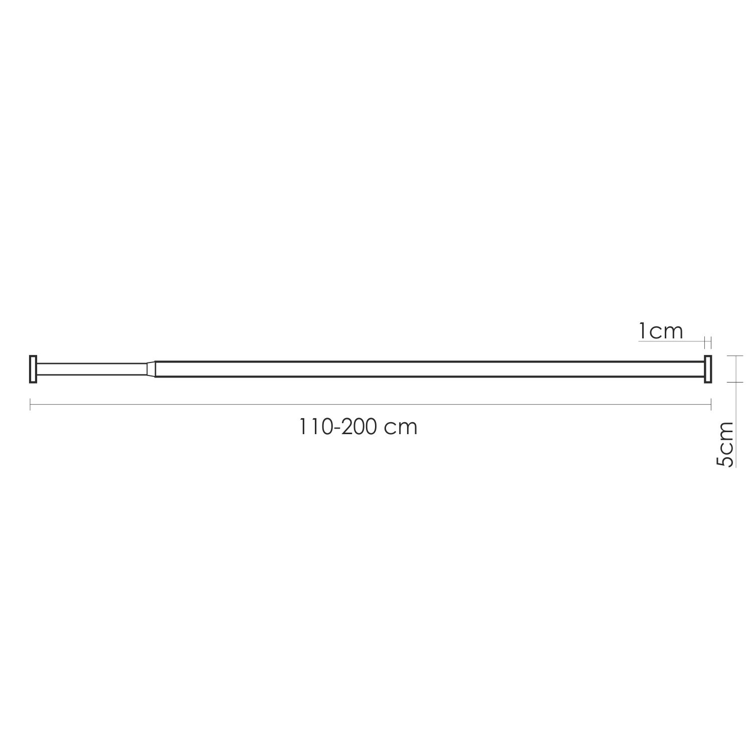 Kammel SC-831120 Карниз для ванной Размеры (Ш): 110-200 см