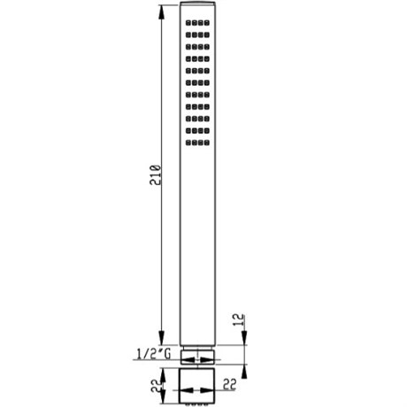 DC002A05Q AquaElite душевая лейка из латуни, 1/2", чёрный матовый