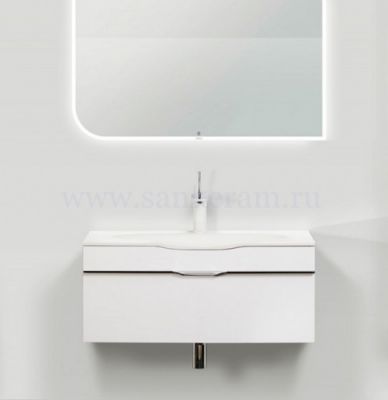 Тумба с глянцевой раковиной Eqloo Vito 70
